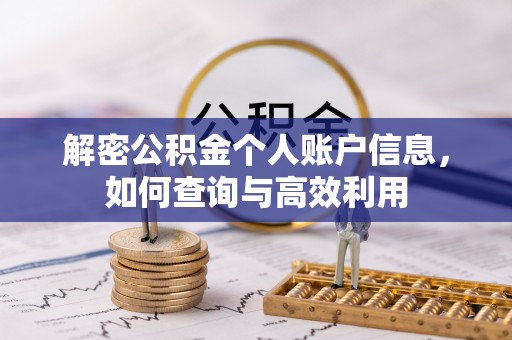 和硕解密公积金个人账户信息，如何查询与高效利用