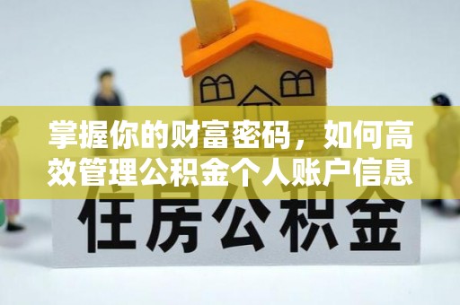 和硕掌握你的财富密码，如何高效管理公积金个人账户信息