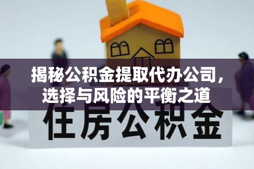 和硕揭秘公积金提取代办公司，选择与风险的平衡之道
