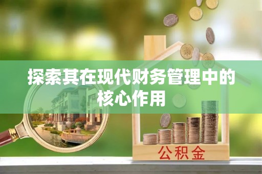 和硕探索其在现代财务管理中的核心作用