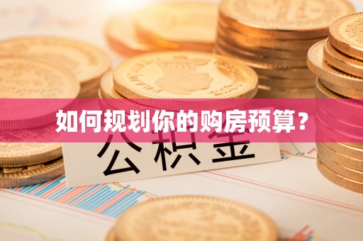 和硕如何规划你的购房预算？