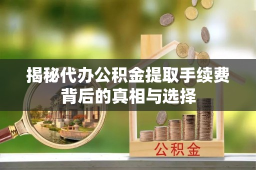 和硕揭秘代办公积金提取手续费背后的真相与选择