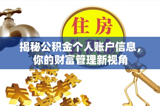 和硕揭秘公积金个人账户信息，你的财富管理新视角