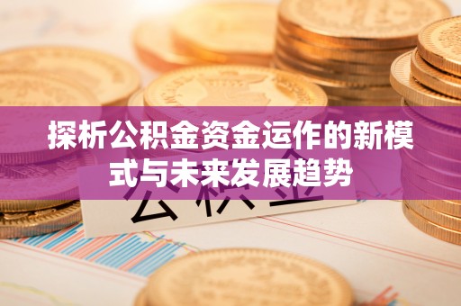 和硕探析公积金资金运作的新模式与未来发展趋势